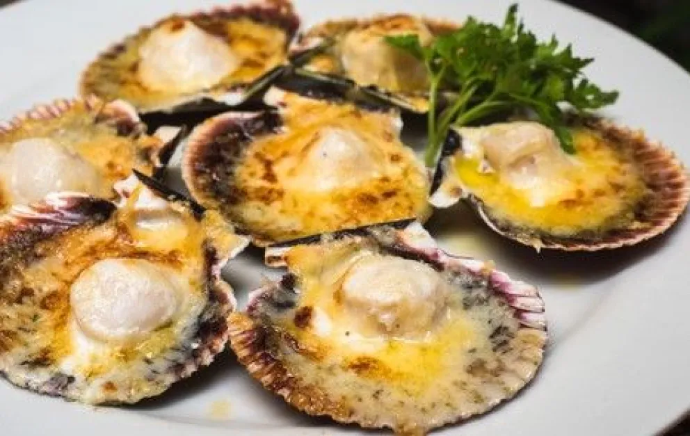 Vieiras a la parmesana