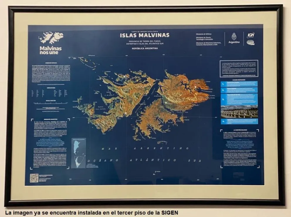 Difunden una inédita imagen satelital de las Islas Malvinas
