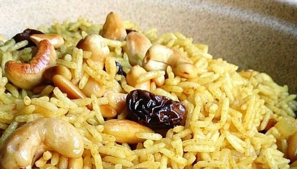 Arroz pilaf con frutos secos