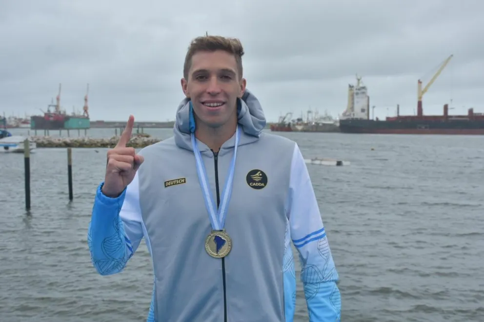El marplatense Ivo Cassini consiguió la medalla de plata en aguas abiertas