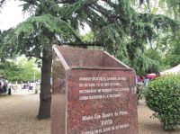 Robaron el busto de Eva Perón de Plaza Rocha