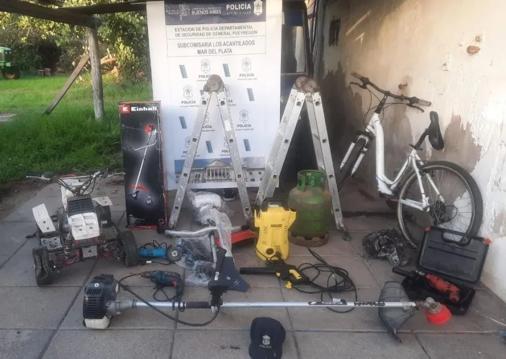 Recuperaron elementos que habían sido robados en un garaje