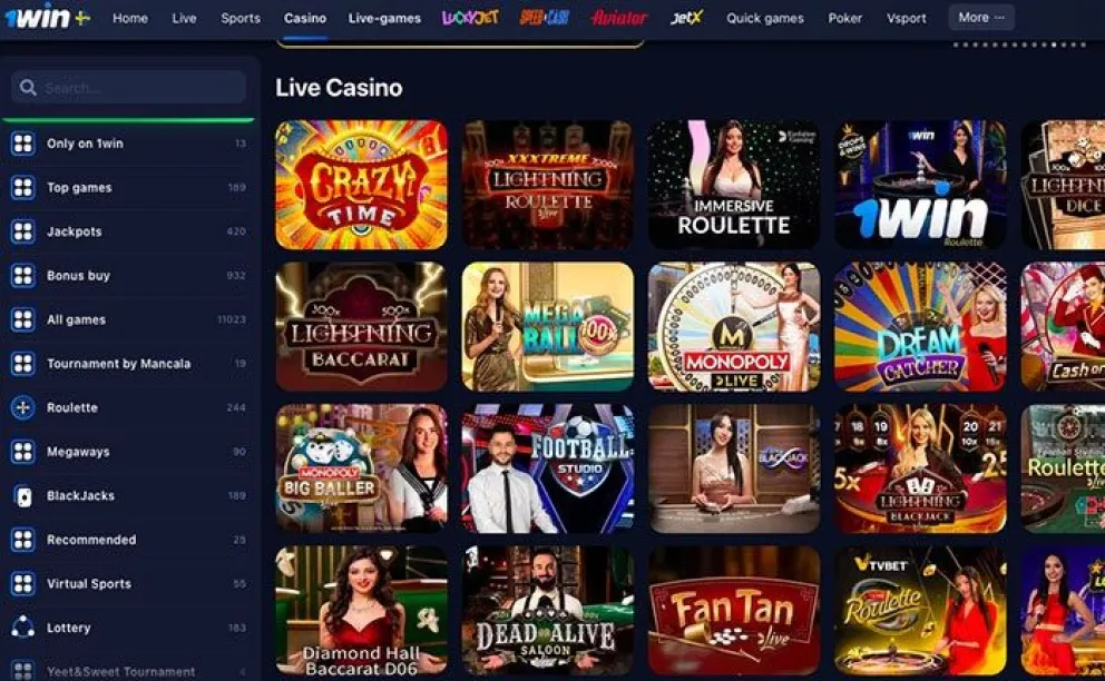 Una inmersión profunda en las ofertas de 1win Casino en Argentina