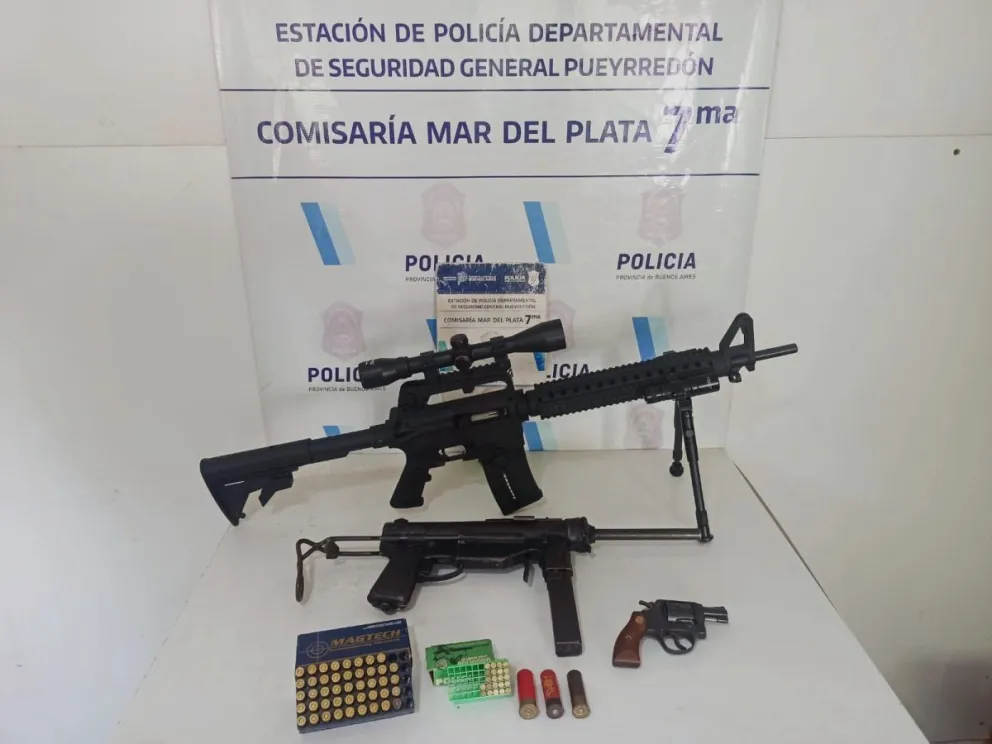Realizan un allanamiento y secuestran un rifle, un revólver y un subfusil calibre 9