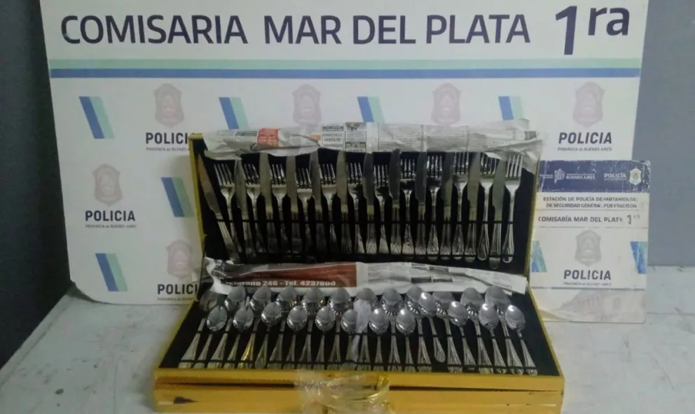 Atrapan a delincuente que había robado maletines con cubiertos en comercio gastronómico