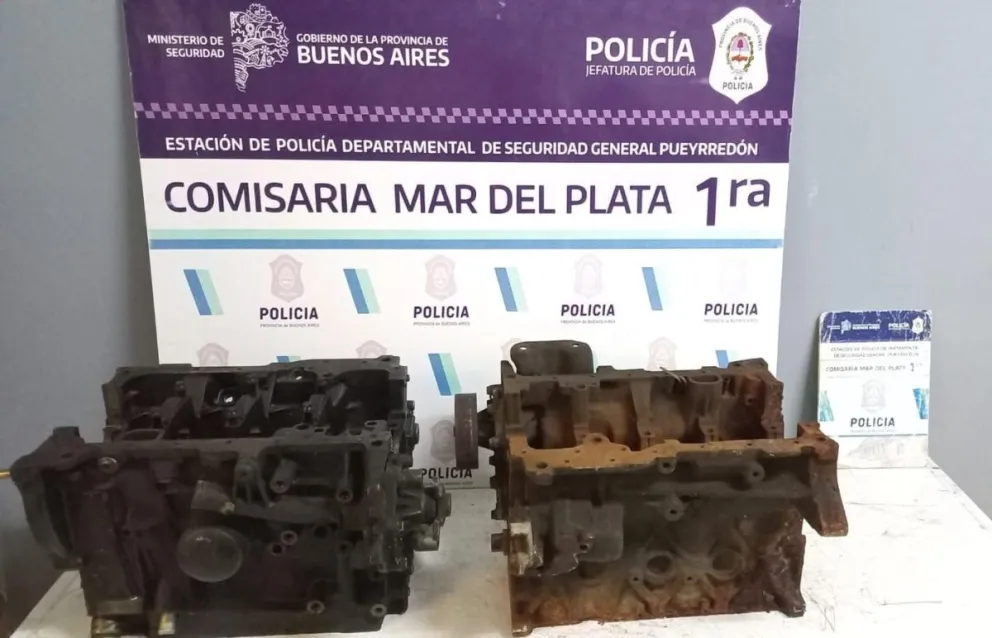 Secuestran dos motores con numeración adulterada en un taller mecánico de barrio Las Heras
