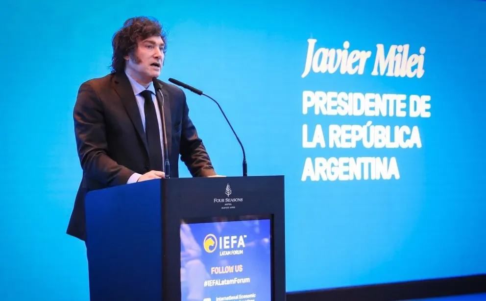 Milei en el Foro Económico Internacional: "Argentina ha vivido más de 20 años bajo un régimen populista salvaje"