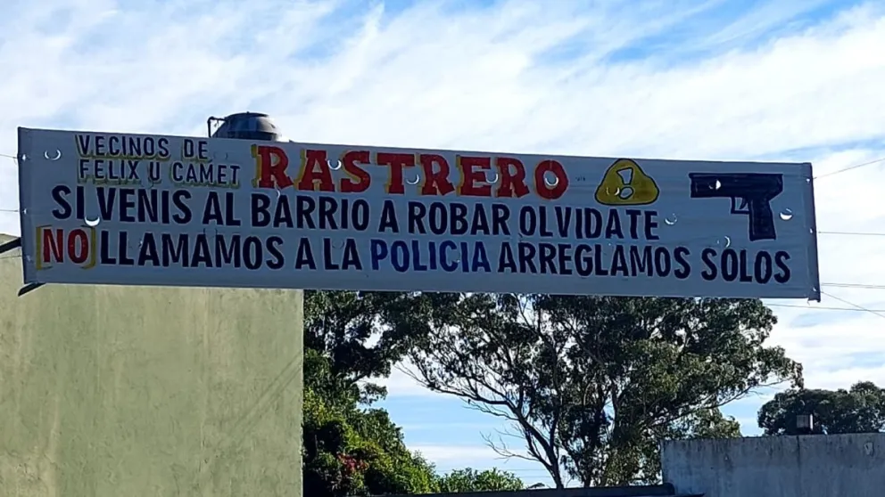 Vecinos advierten por Inseguridad en Félix U. Camet: "No llamamos a la policía, nos arreglamos solos”