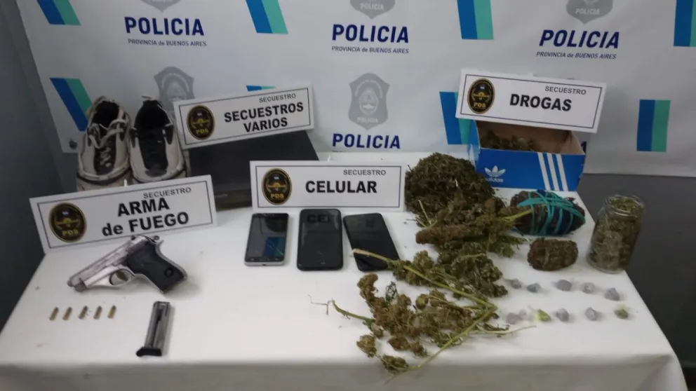 Secuestran un auto robado, marihuana y un arma en un allanamiento: había evadido la carcel