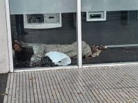 Preocupación por la presencia de personas durmiendo en cajeros automáticos de Mar del Plata