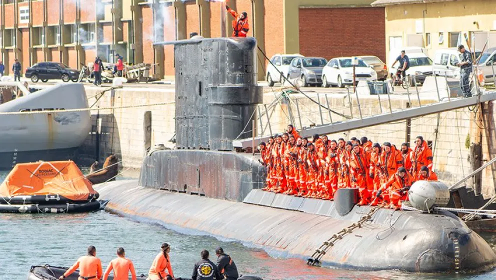 Submarinistas realizaron ejercicios de adiestramiento en la Base Naval de Mar del Plata
