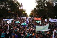 Imágenes de la multitudinaria marcha universitaria en Mar del Plata 