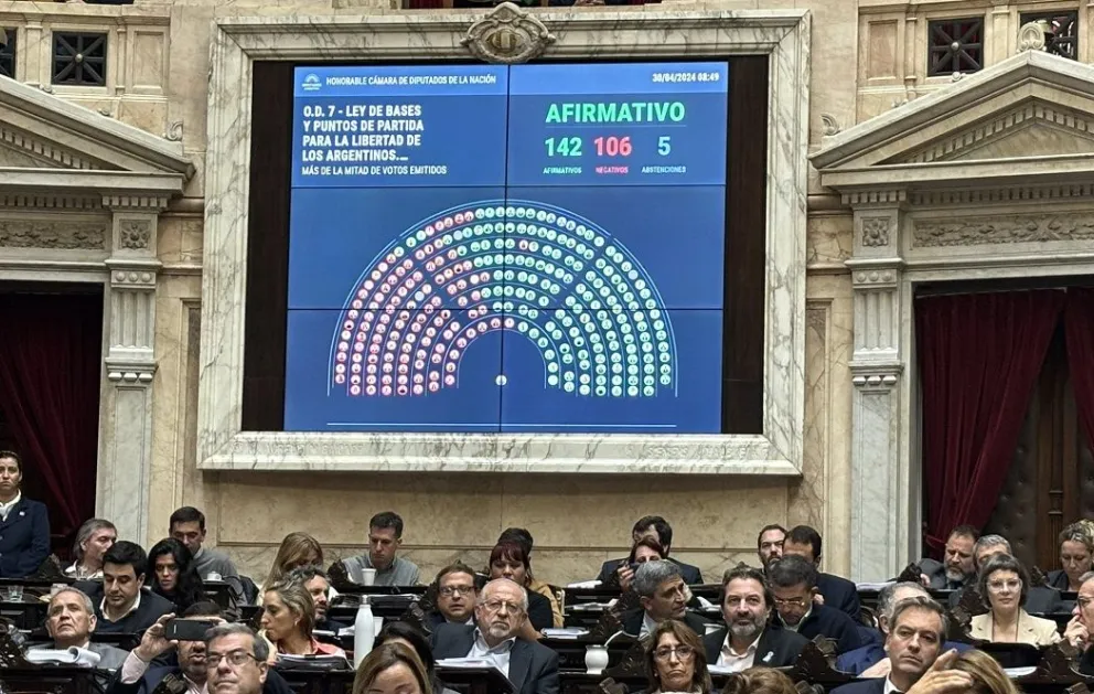 Se aprobó la Ley Bases en general en Diputados y avanzan en la discusión de cada artículo
