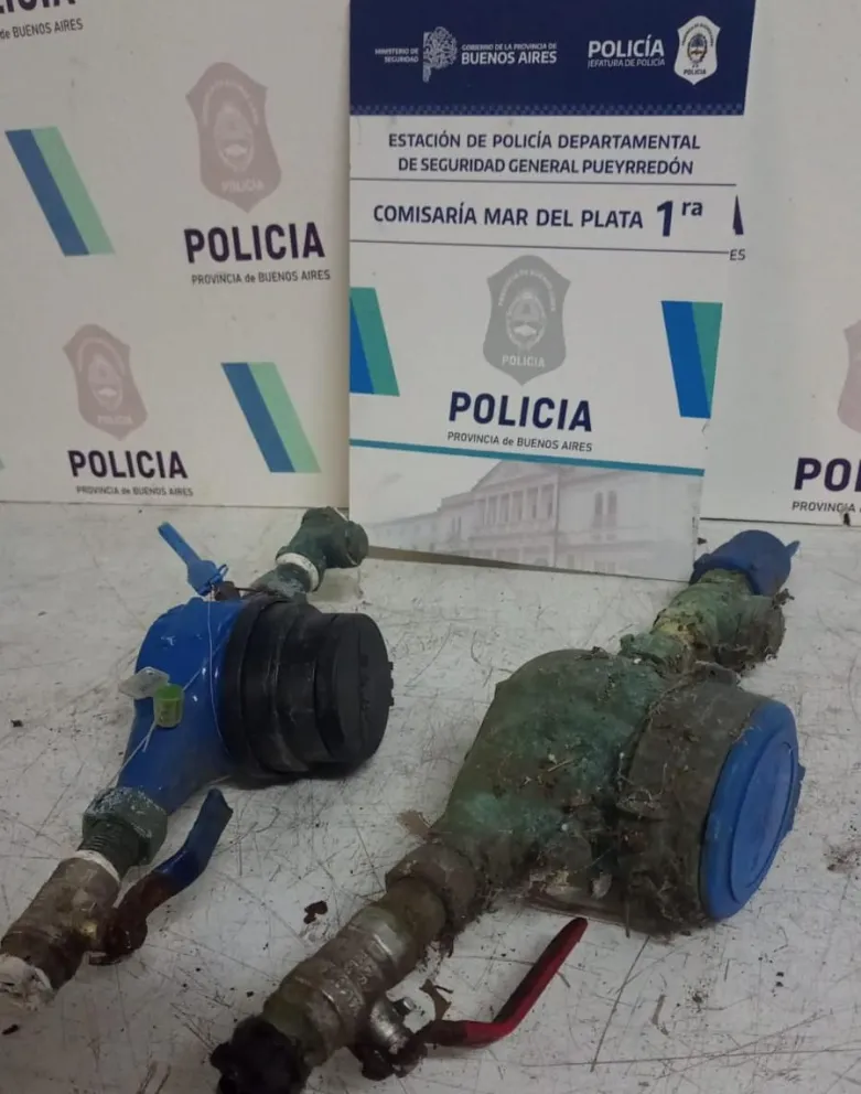 Detienen a un hombre que robó dos medidores de agua: posee varios antecedentes penales 
