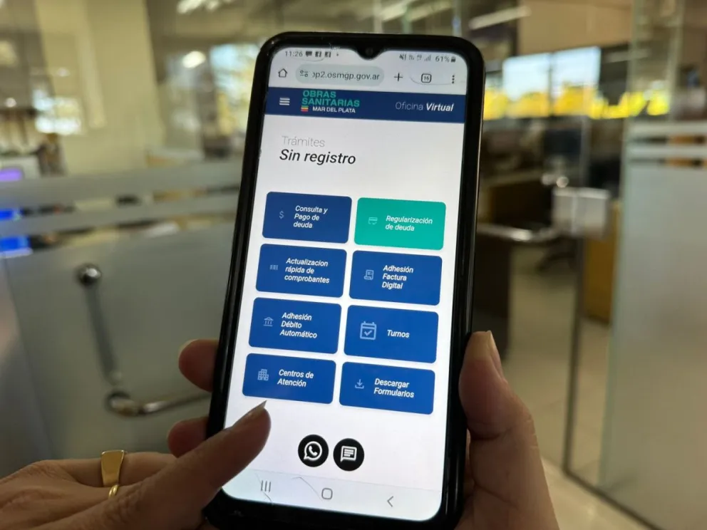 Obras Sanitarias renovó su oficina virtual para facilitar la gestión de los usuarios