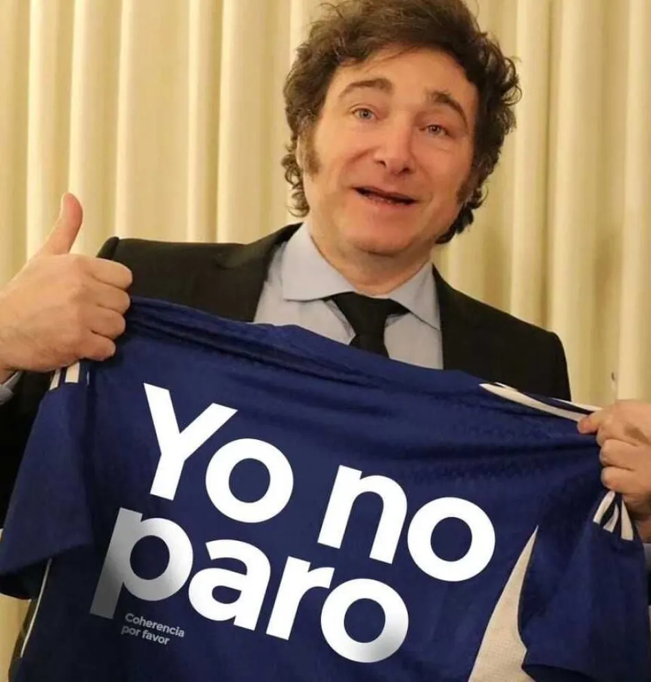 "Yo no paro": la publicación de Milei en sus redes sociales en referencia a la jornada de mañana 