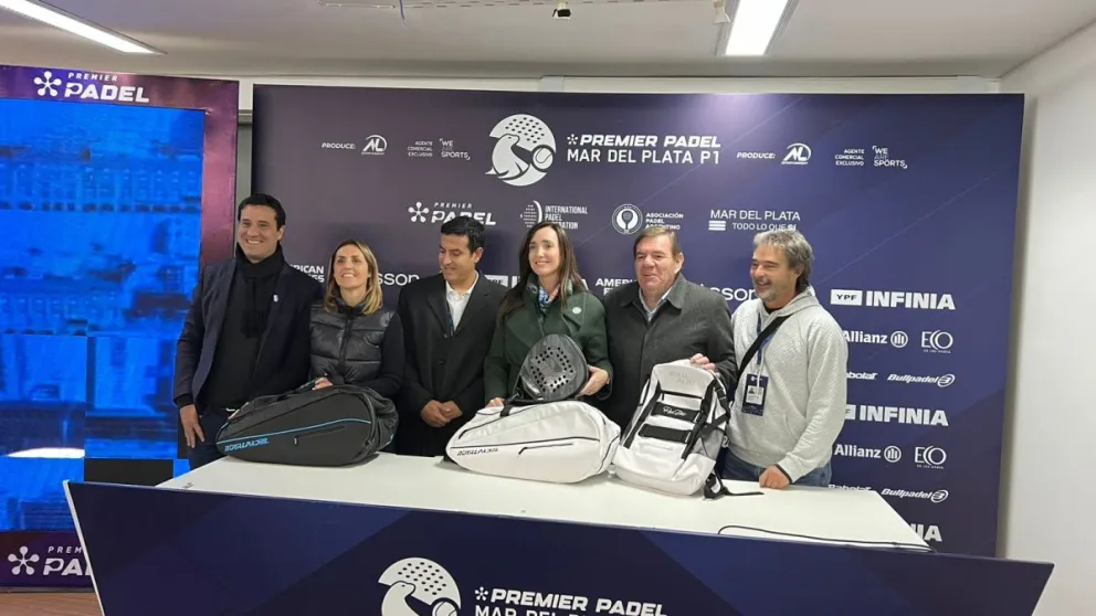Victoria Villarruel estuvo con el Intendente en el Premier Padel de Mar del Plata