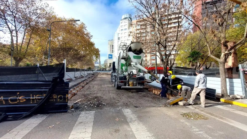 Avanza la obra en calle San Martín entre Yrigoyen y Mitre