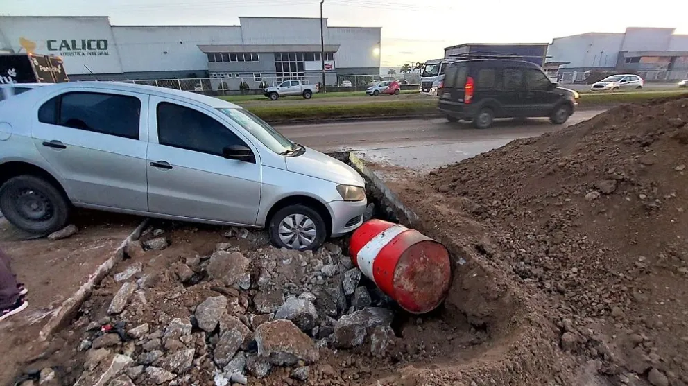 Otro accidente en la Ruta 88 por falta de señalización en las obras